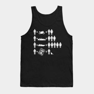 A joke for someone who collects scale models (white) Tank Top